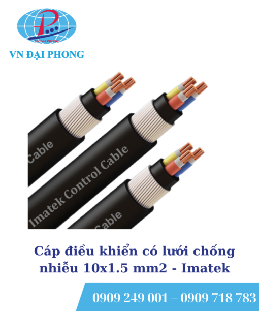 Cáp điều khiển Imatek có lưới chống nhiễu 10x1.5 mm2