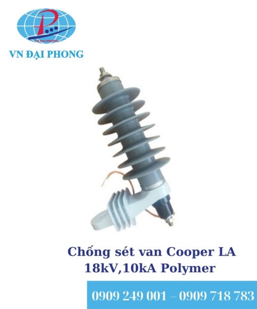 Chống sét van Cooper LA 18kV,10kA Polymer