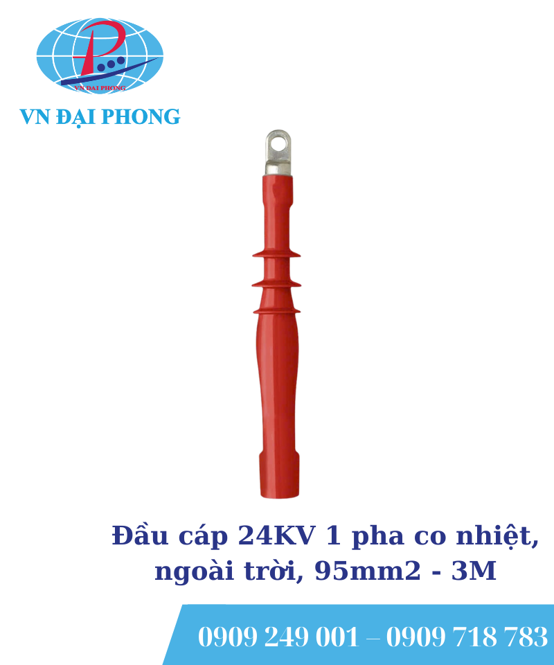 Đầu cáp 3M 24KV 1 pha co nhiệt, ngoài trời, 95mm2