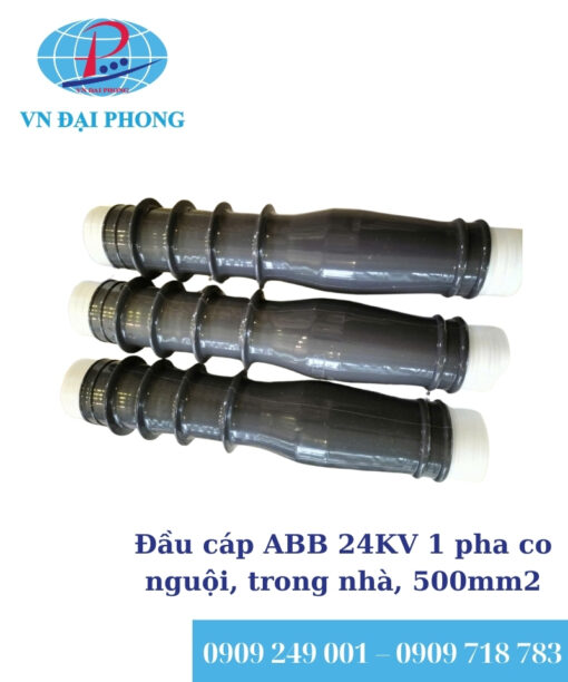 Đầu cáp ABB 24KV 1 pha co nguội, trong nhà, 500mm2