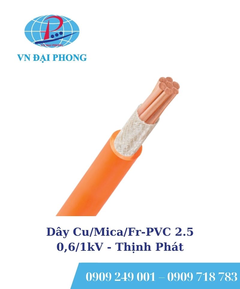 Dây cáp Thịnh Phát Cu/Mica/Fr-PVC 2.5 - 0,6/1kV