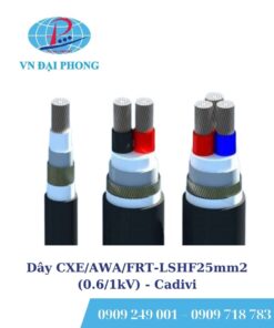 Dây cáp điện Cadivi CXE/AWA/FRT-LSHF25mm2 (0.6/1kV)