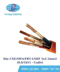 Dây cáp điện Cadivi CXE/SWA/FRT-LSHF5x2.5mm2 (0.6/1kV)