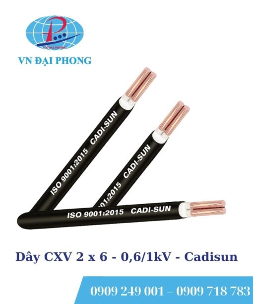 Dây cáp điện Cadisun CXV 2 x 6 - 0,6/1kV