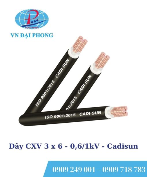 Dây cáp điện Cadisun CXV 3 x 6 - 0,6/1kV