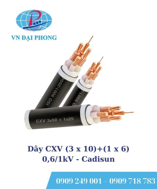 Dây cáp điện Cadisun CXV (3 x 10)+(1 x 6) - 0,6/1KV