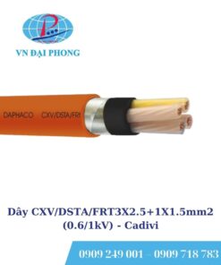 Dây cáp điện Cadivi CXV/DSTA/FRT3X2.5+1X1.5mm2 (0.6/1kV)