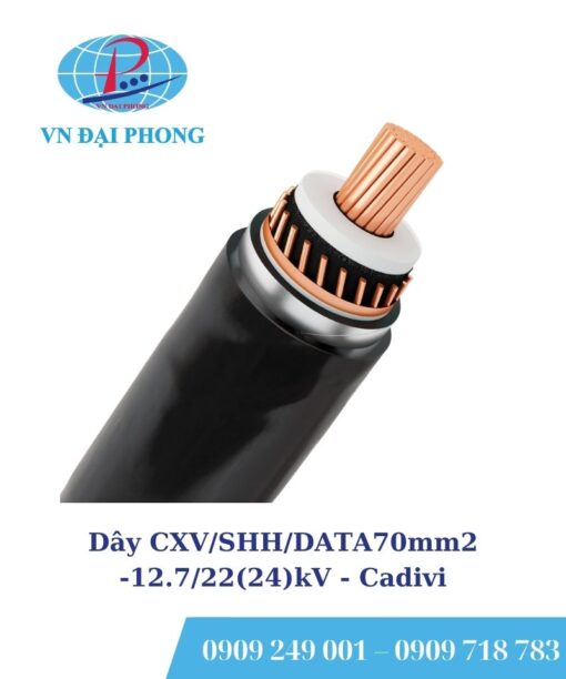 Dây cáp điện Cadivi CXV/SHH/DATA70mm2-12.7/22(24)kV