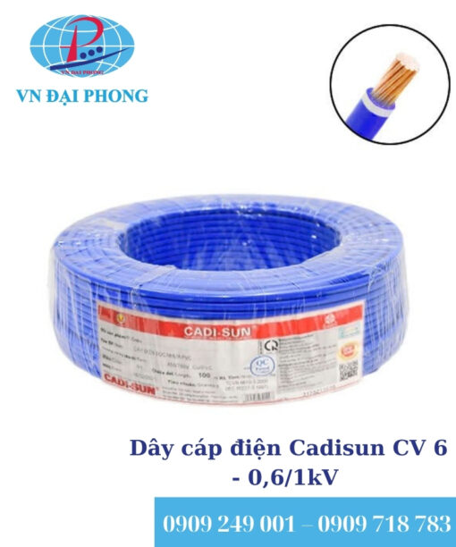 Dây cáp điện Cadisun CV 6 - 0,6/1kV