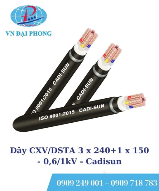 Dây cáp điện Cadisun CXV/DSTA 3 x 240+1 x 150 - 0,6/1kV