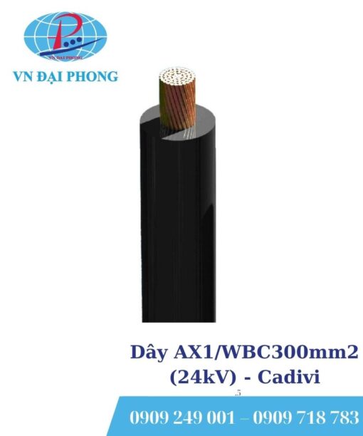 Dây cáp điện Cadivi AX1/WBC300mm2 (24kV)