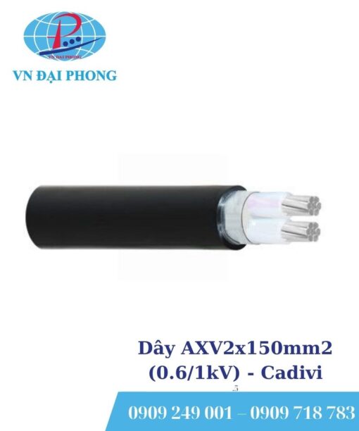 Dây cáp điện Cadivi AXV2x150mm2 (0.6/1kV)