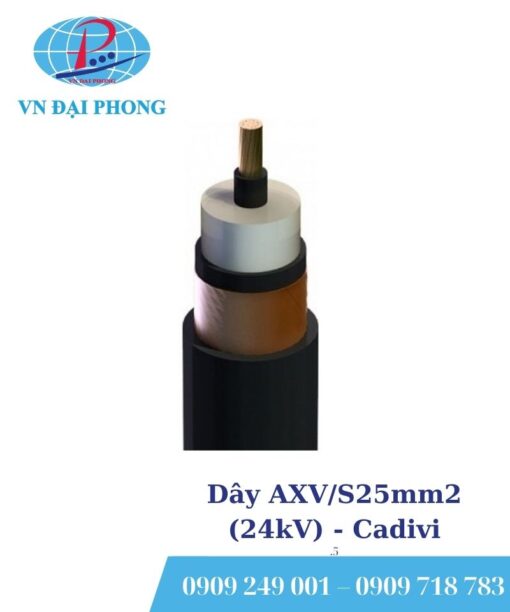 Dây cáp điện Cadivi AXV/S25mm2 (24kV)