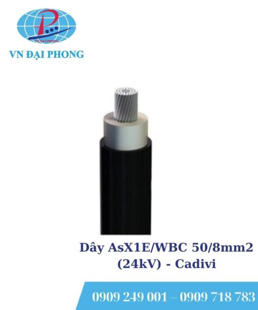 Dây cáp điện Cadivi AsX1E/WBC 50/8mm2 (24kV)
