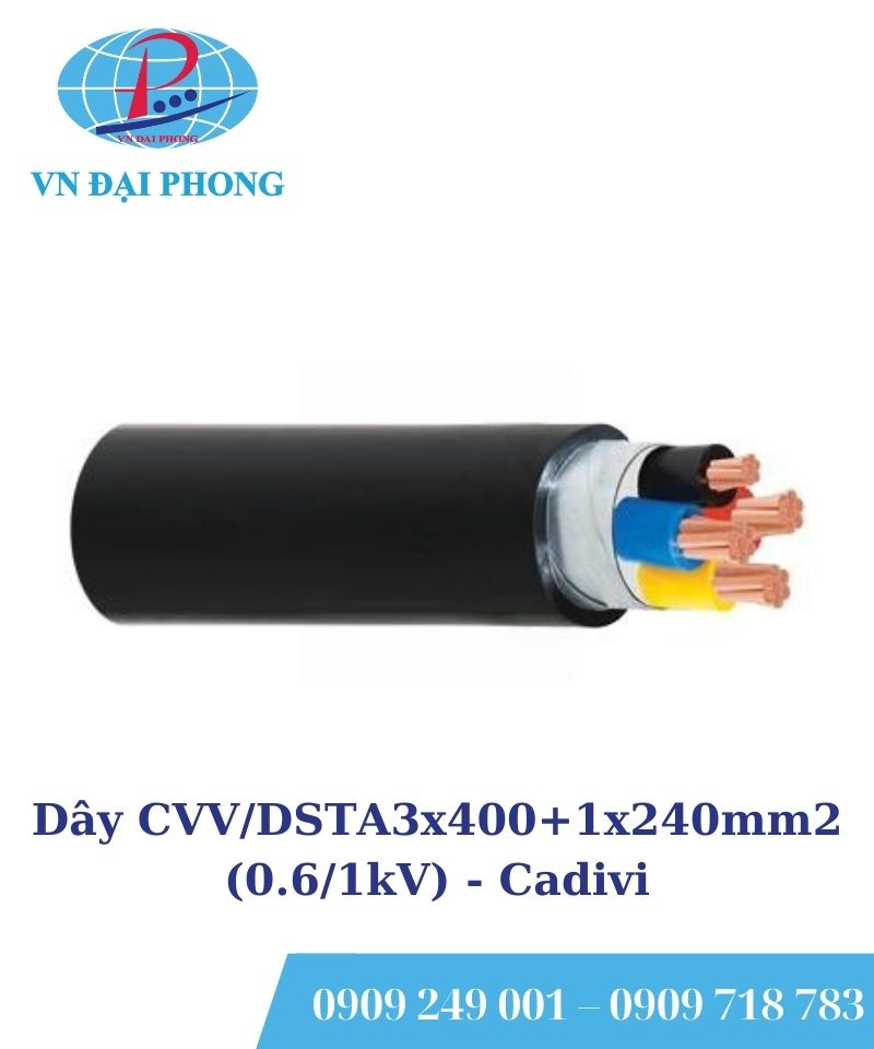 Dây cáp điện Cadivi CVV/DSTA3x400+1x240mm2