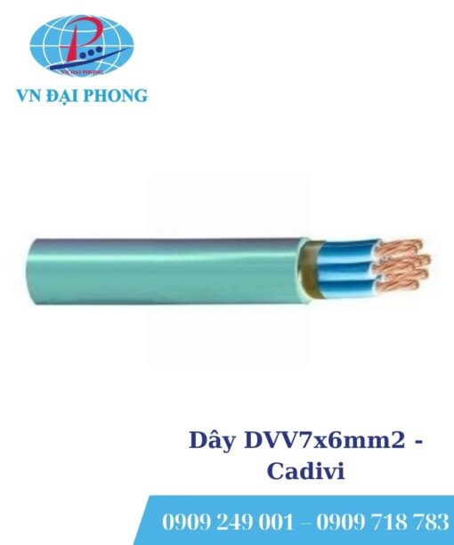 Dây cáp điện Cadivi DVV7x6mm2 (0.6/1kV)