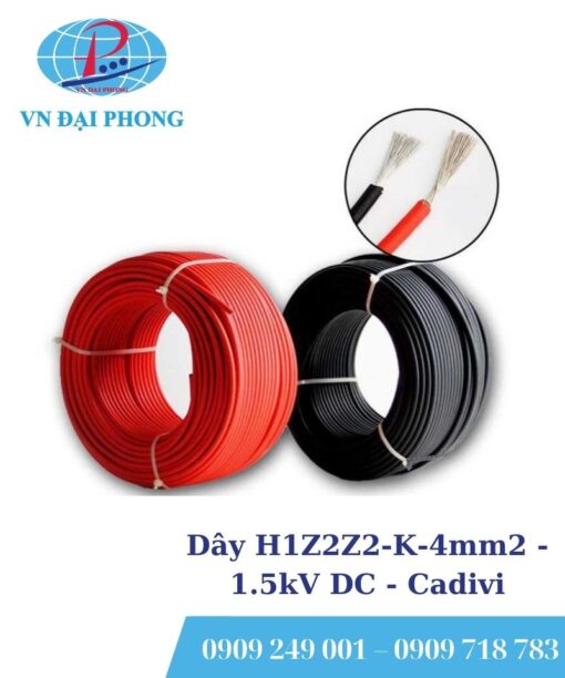 Dây cáp điện Cadivi H1Z2Z2-K-4mm2 - 1.5kV DC