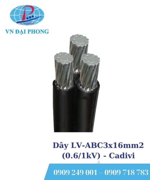 Dây cáp điện Cadivi LV-ABC3x16mm2 (0.6/1kV)