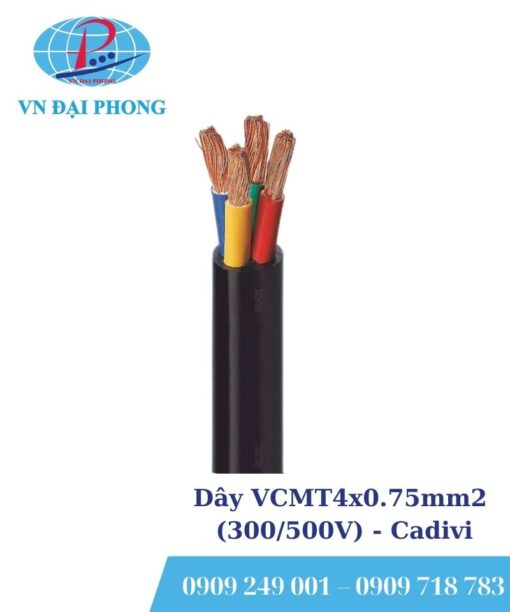 Dây cáp điện Cadivi VCMT4x0.75mm2 (300/500V)