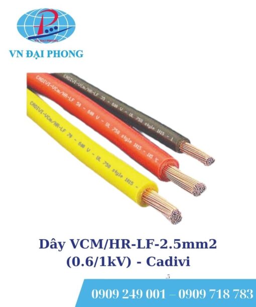 Dây cáp điện Cadivi VCM/HR-LF-2.5mm2 (0.6/1kV)