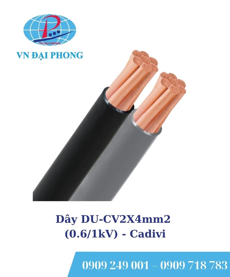 Dây cáp điện Cadivi DU-CV2X4mm2 (0.6/1kV)