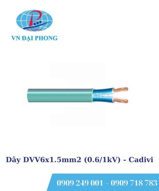 Dây cáp điện Cadivi DVV6x1.5mm2 (0.6/1kV)