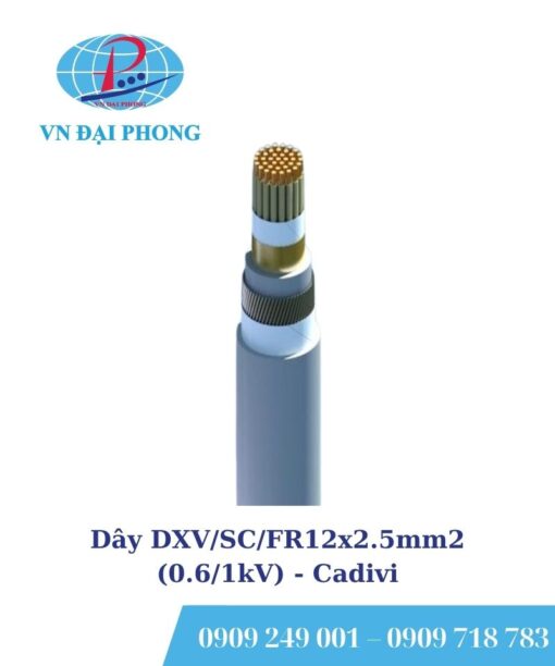 Dây cáp điện Cadivi DXV/SC/FR12x2.5mm2 (0.6/1kV)