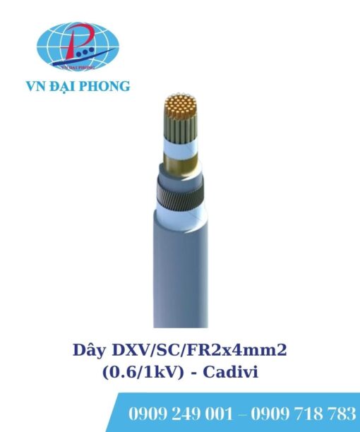 Dây cáp điện Cadivi DXV/SC/FR2x4mm2 (0.6/1kV)