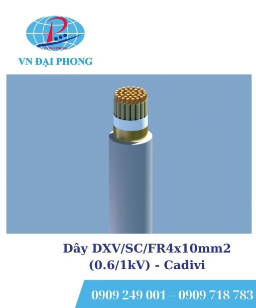 Dây cáp điện Cadivi DXV/SC/FR4x10mm2 (0.6/1kV)