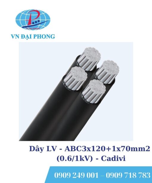 Dây cáp điện Cadivi LV - ABC3x120+1x70mm2 (0.6/1kV)