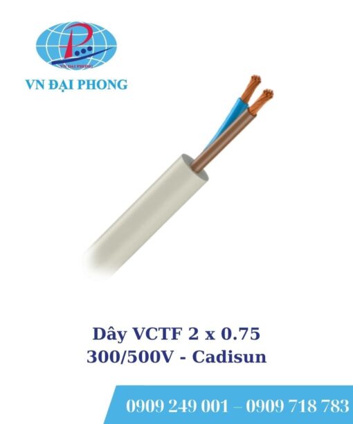 Dây cáp điện Cadisun VCTF 2 x 0.75 - 300/500V