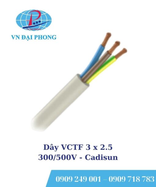 Dây cáp điện Cadisun VCTF 3 x 2.5 - 300/500V