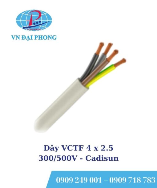 Dây cáp điện Cadisun VCTF 4 x 2.5 - 300/500V