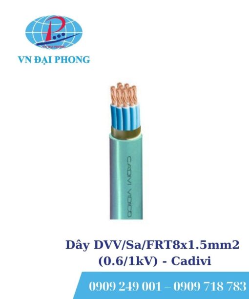 Dây cáp điện Cadivi DVV/Sa/FRT8x1.5mm2 (0.6/1kV)