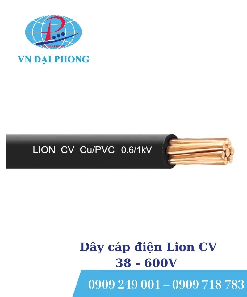 Dây cáp điện Lion CV 38 - 600V