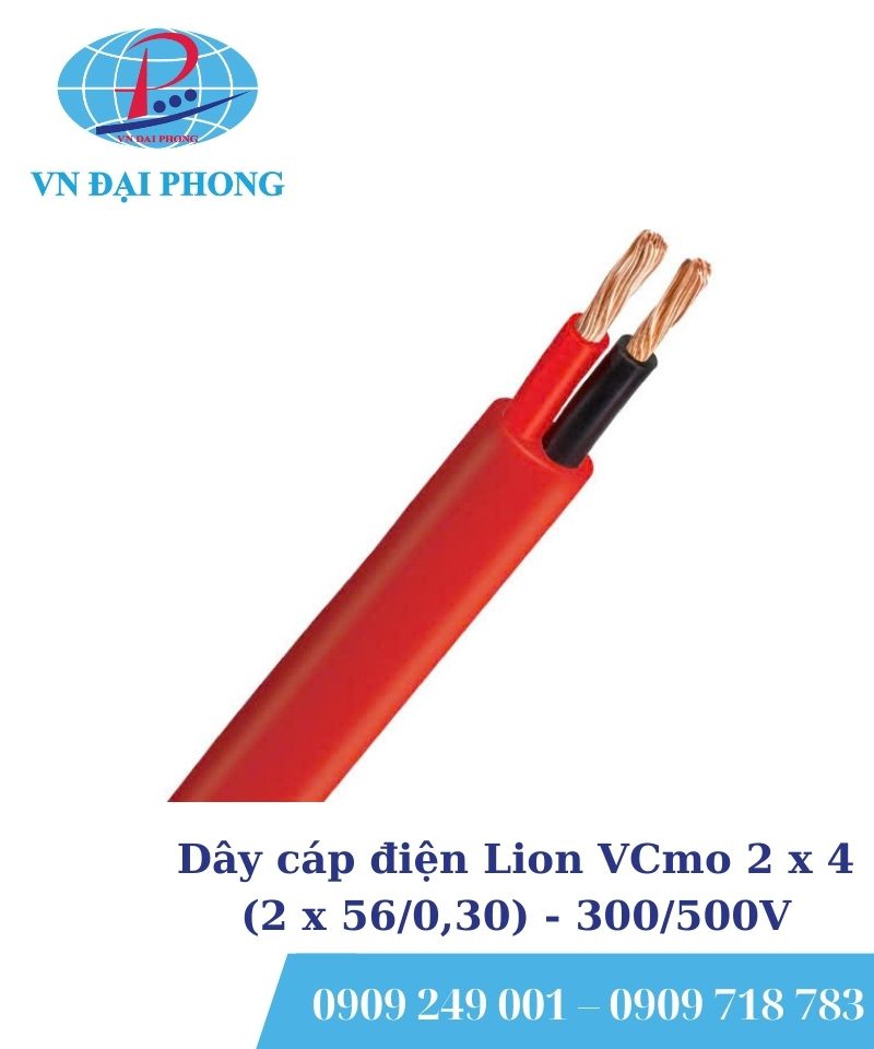 Dây cáp điện Lion VCmo 2 x 4 (2 x 56/0,30) - 300/500V