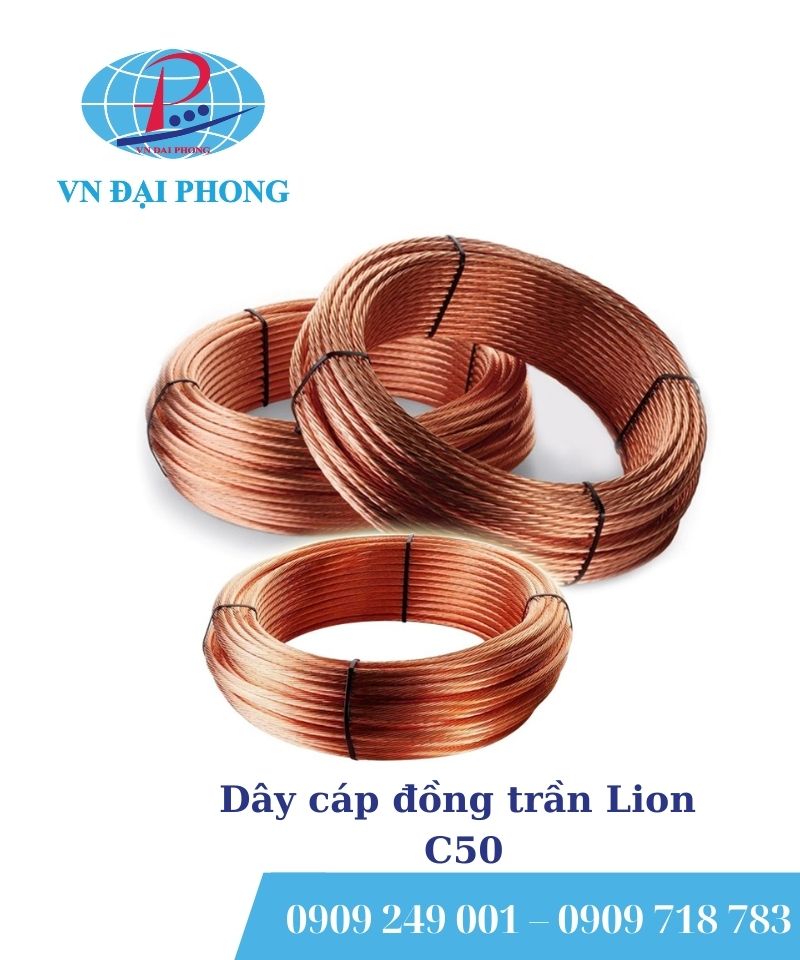 Dây cáp đồng trần Lion C50