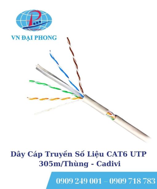 Dây Cáp Truyền Số Liệu CAT6 UTP - 305m/Thùng