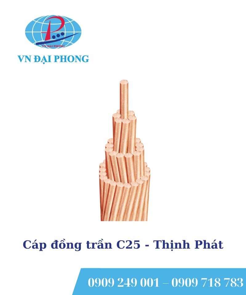 Dây cáp đồng trần Thịnh Phát C25