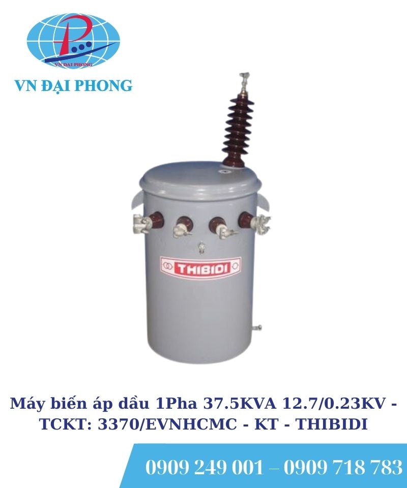 Máy biến áp dầu 1 pha THIBIDI 37.5KVA 12.7/0.23KV
