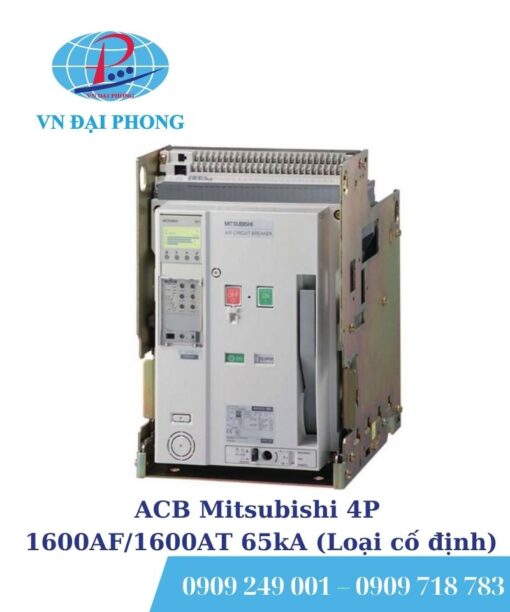 ACB Mitsubishi 4P 1600AF/1600AT 65kA (Loại cố định)