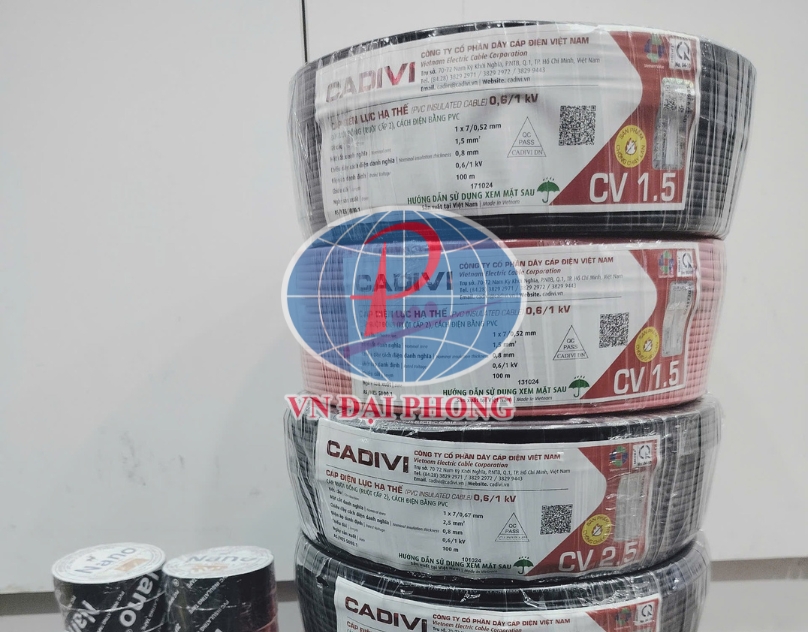Dây cáp điện Cadivi CVV4x1.5mm2 (0.6/1kV)