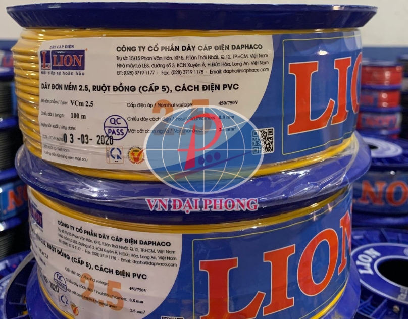 Dây cáp điện Lion CV 25 - 0,6/1kV