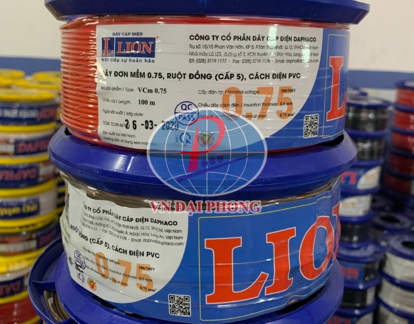 Dây cáp điện Lion VCmo 2 x 1,5 (2 x 30/0,25) - 300/500V