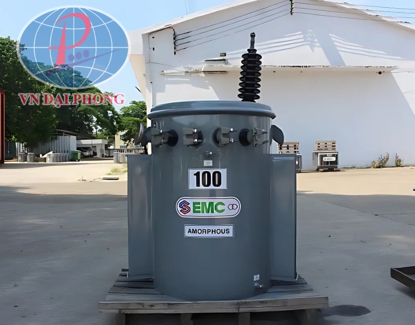 Máy biến áp dầu 1Pha EMC 100KVA 12.7/0.23KV Amorphouse -TCKT: 107/QD-HĐTV