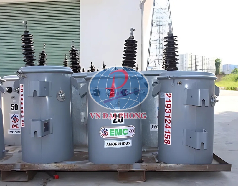 Máy biến áp dầu 1Pha EMC 25KVA 12.7/0.23KV Amorphouse -TCKT: 107/QD-HĐTV