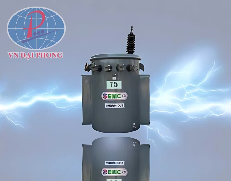 Máy biến áp dầu 1Pha EMC 75KVA 12.7/0.23KV Amorphouse -TCKT: 107/QD-HĐTV