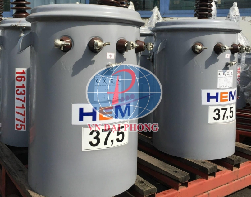 Máy biến áp dầu 1Pha HEM 37.5KVA 12.7/0.23KV -TCKT: 20/QĐ - HĐTV/TCKT: 96/QĐ - HĐTV