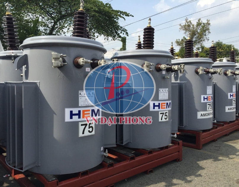 Máy biến áp dầu 1Pha HEM 50KVA 12.7/0.23KV Amorphouse -TCKT: 107/QD-HĐTV