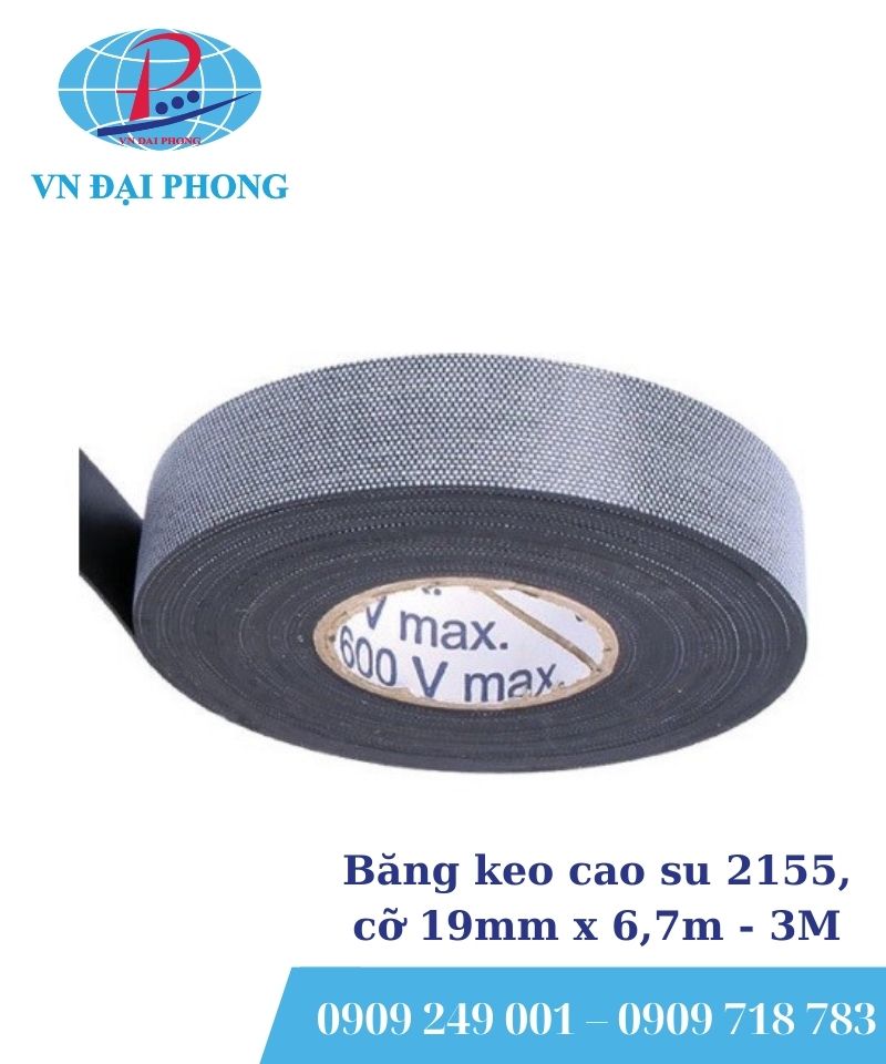 Băng keo cao su 3M 2155, cỡ 19mm x 6,7m